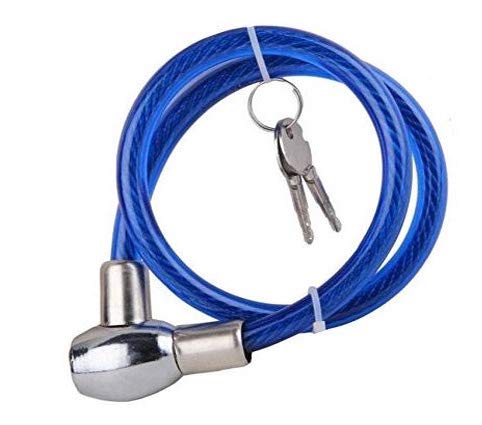 Durable Key Cable Lock for Versatile Security – Ideal for Helmets, Luggage, Cylinders & More (Blue)