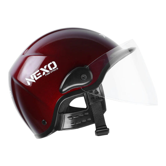 Xinor Nexo Half Helmet for Men and Women -Medium (Wine Red) My StoreXinor Helmet ISI Certified By Xinor