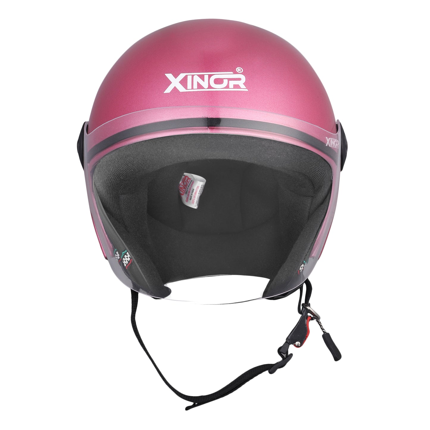 Open Face Motorcycle Helmet ISI Certified for Men & Women - Medium (Pink)