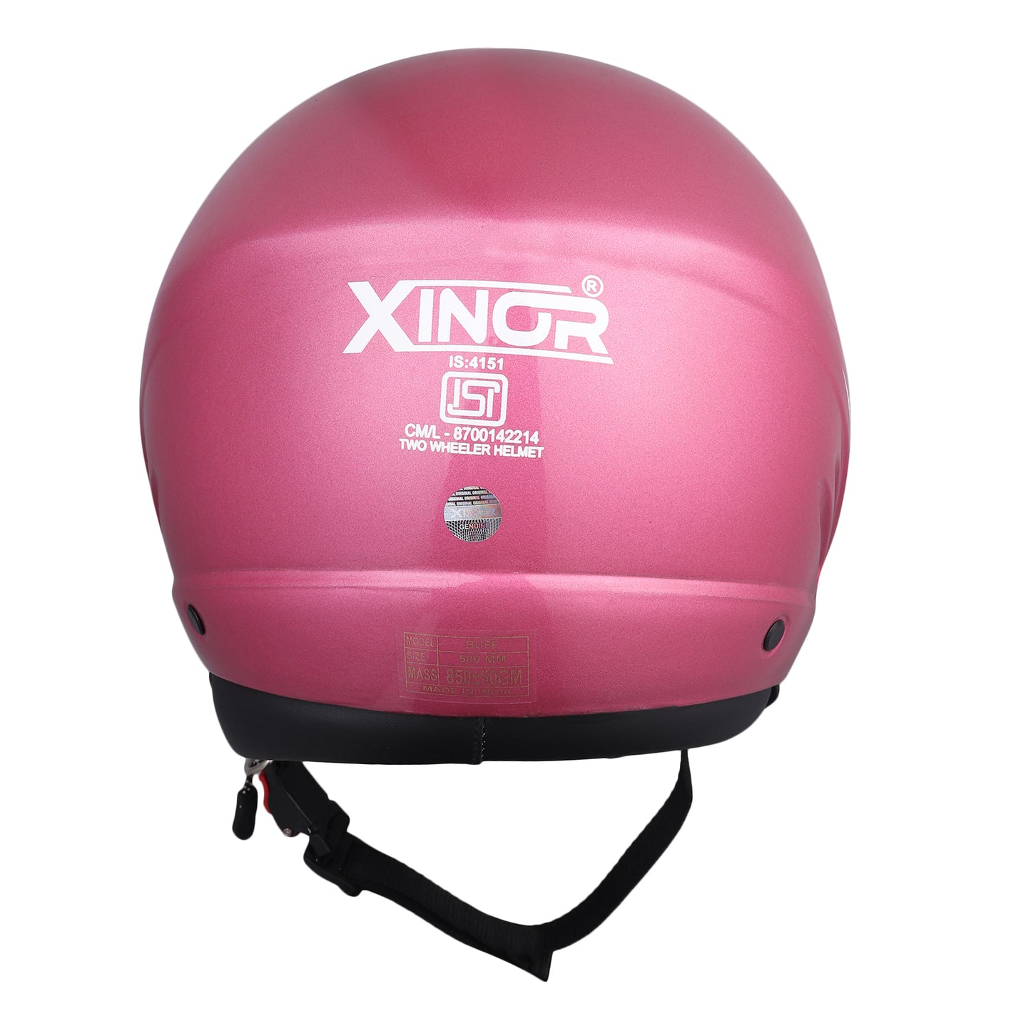 Open Face Motorcycle Helmet ISI Certified for Men & Women - Medium (Pink)