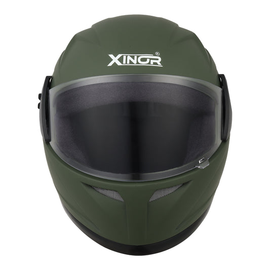 Xinor Full Face Helmet Motorcycle Riding ISI Certified - Medium (MT Green)